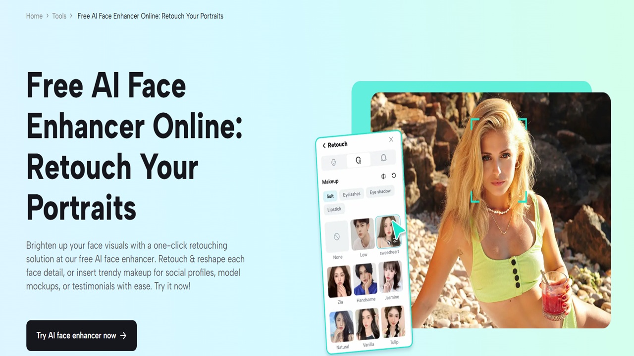 Pippit AI Face Enhancer: Provides a Solution to Retouch Portraits for Product